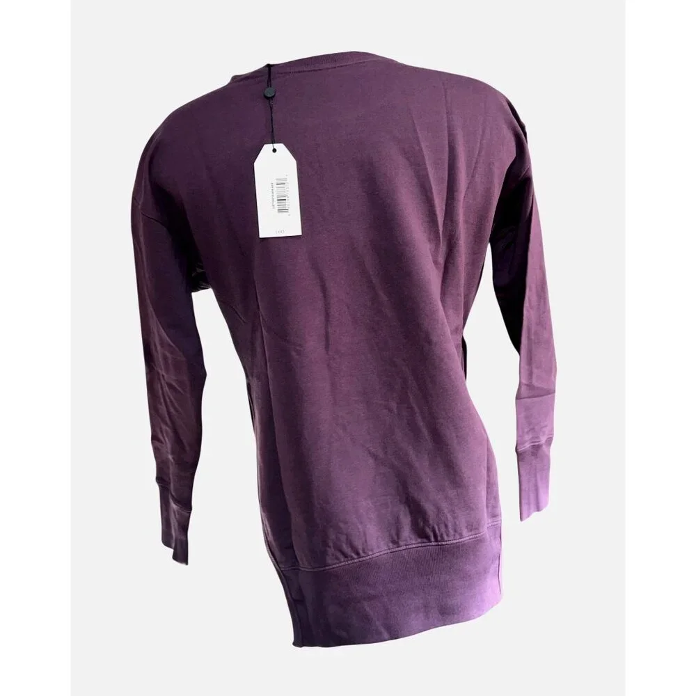 Universal Standard Split Hem Long Sleeve Crewneck Sweater Sz 4XS Purple (00-0 XS - Picture 4 of 11